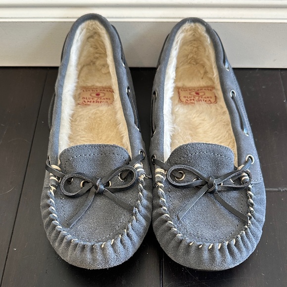 Lucky Brand Charcoal Suede Moccasins - Picture 2 of 7